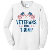 Veterans For Trump 2024 Kids Long Sleeve Shirt