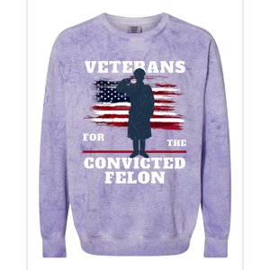 Veterans For The Convicted Felon Colorblast Crewneck Sweatshirt