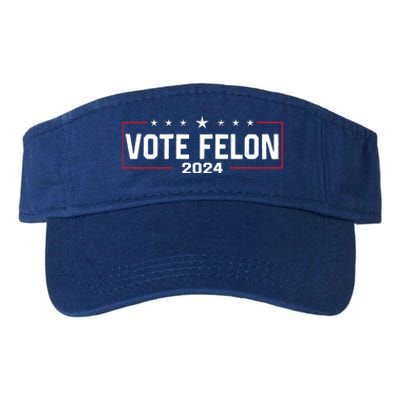 Vote Felon Trump 2024 45 And 47 Funny Vote For The Felon Gift Valucap Bio-Washed Visor