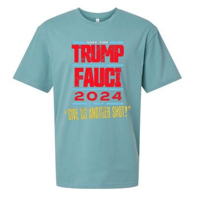 Vote For Trump Fauci 2024 Give Us Another Shot Sueded Cloud Jersey T-Shirt