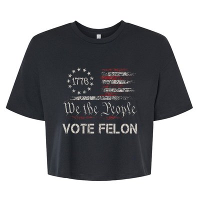 Vote Felon Trump 2024 45 And 47 Bella+Canvas Jersey Crop Tee