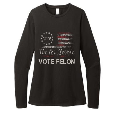 Vote Felon Trump 2024 45 And 47 Womens CVC Long Sleeve Shirt