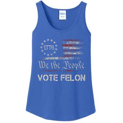 Vote Felon Trump 2024 45 And 47 Ladies Essential Tank