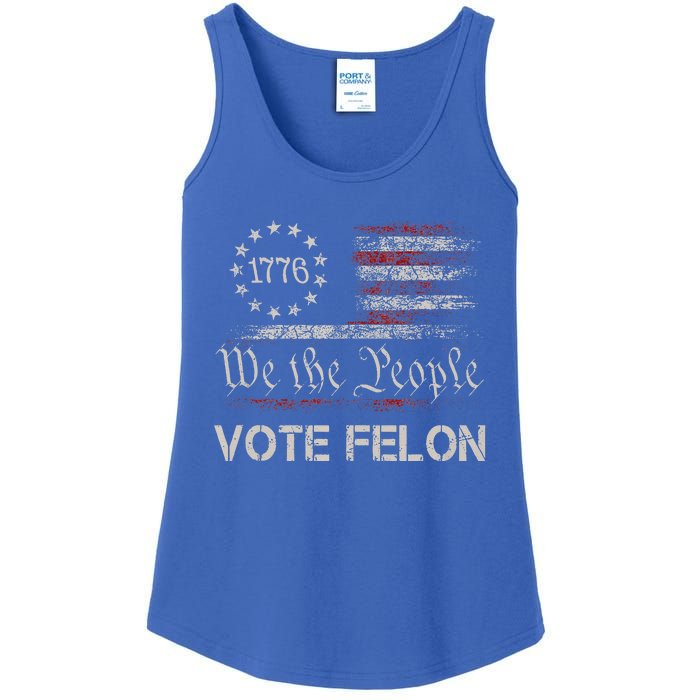 Vote Felon Trump 2024 45 And 47 Ladies Essential Tank