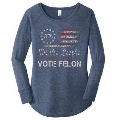 Vote Felon Trump 2024 45 And 47 Women's Perfect Tri Tunic Long Sleeve Shirt