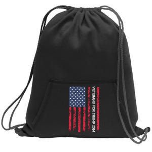 Veterans For Trump 2024 Election Sweatshirt Cinch Pack Bag