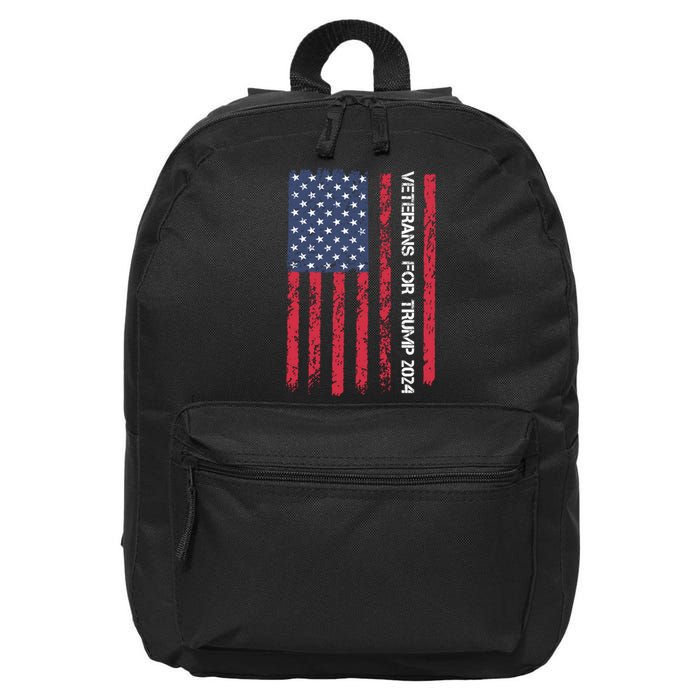 Veterans For Trump 2024 Election 16 in Basic Backpack