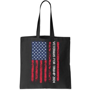 Veterans For Trump 2024 Election Tote Bag