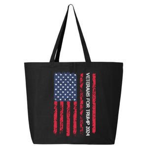 Veterans For Trump 2024 Election 25L Jumbo Tote