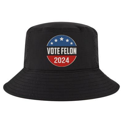 Vote Felon Trump 2024 45 And 47 Funny Vote For The Felon Cool Comfort Performance Bucket Hat