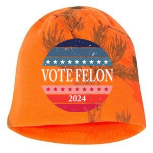 Vote Felon Trump 2024 IM Voting For The Convicted Felon Cute Gift Kati - Camo Knit Beanie