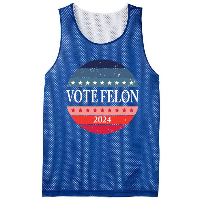 Vote Felon Trump 2024 IM Voting For The Convicted Felon Cute Gift Mesh Reversible Basketball Jersey Tank