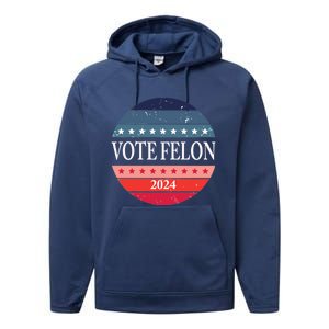 Vote Felon Trump 2024 IM Voting For The Convicted Felon Cute Gift Performance Fleece Hoodie