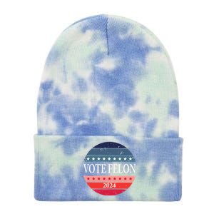 Vote Felon Trump 2024 IM Voting For The Convicted Felon Cute Gift Tie Dye 12in Knit Beanie