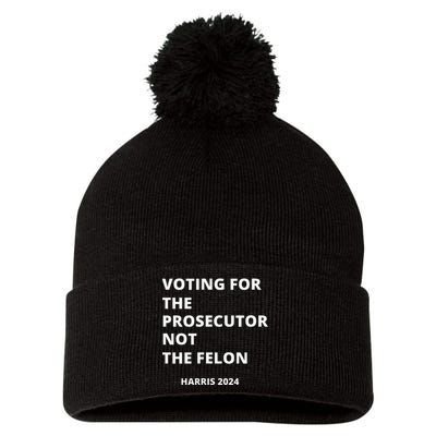 Voting For The Prosecutor...Not The Felon Pom Pom 12in Knit Beanie