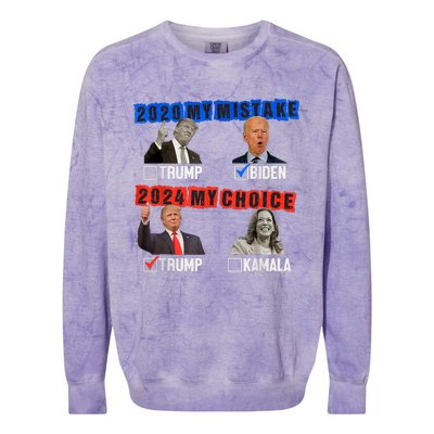 Vote For Trump! God Chose Trump To Restore Our Country! Colorblast Crewneck Sweatshirt