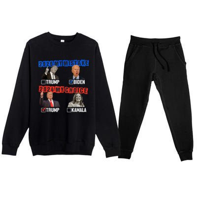 Vote For Trump! God Chose Trump To Restore Our Country! Premium Crewneck Sweatsuit Set