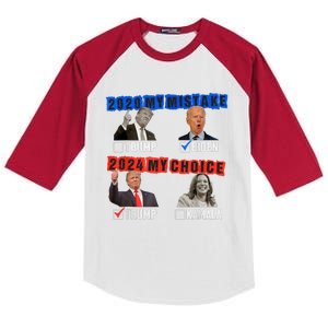 Vote For Trump! God Chose Trump To Restore Our Country! Kids Colorblock Raglan Jersey