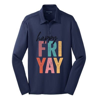 Vintage Fri-Yay! Teachers Weekend Day Of The Week Teachers Silk Touch Performance Long Sleeve Polo