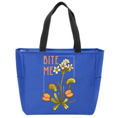 Venus Fly Trap Bite Me Funny Gift Zip Tote Bag