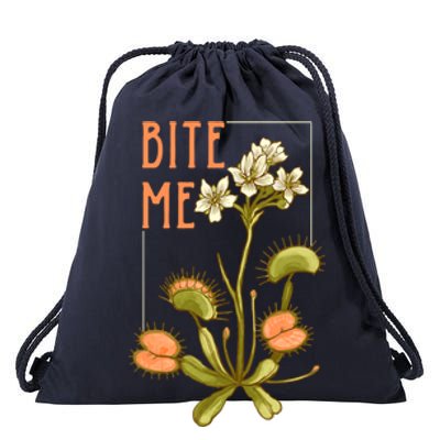 Venus Fly Trap Bite Me Funny Gift Drawstring Bag