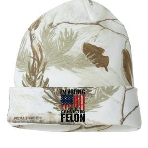 Voting For The Convicted Felon Funny Protrump 2024 Kati Licensed 12" Camo Beanie