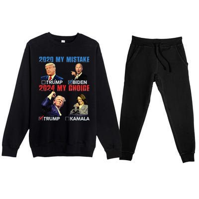 Vote For Trump! God Chose Trump To Restore Our Country! Premium Crewneck Sweatsuit Set