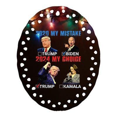 Vote For Trump! God Chose Trump To Restore Our Country! Ceramic Oval Ornament