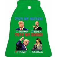 Vote For Trump! God Chose Trump To Restore Our Country! Ceramic Bell Ornament