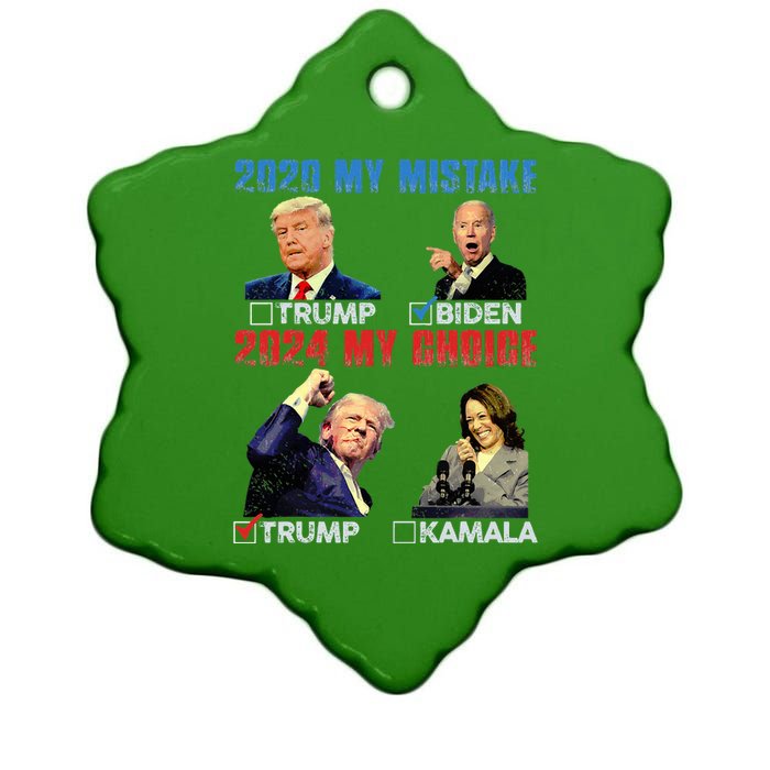 Vote For Trump! God Chose Trump To Restore Our Country! Ceramic Star Ornament