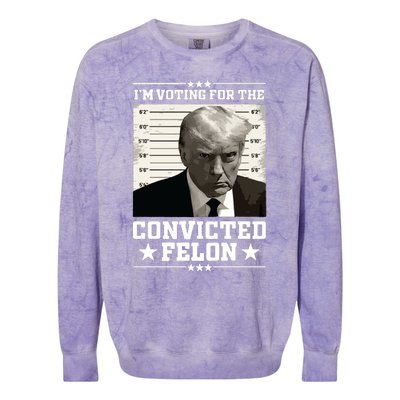 Vote For The Felon Trump 2024 Colorblast Crewneck Sweatshirt