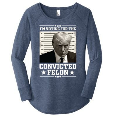 Vote For The Felon Trump 2024 Women's Perfect Tri Tunic Long Sleeve Shirt