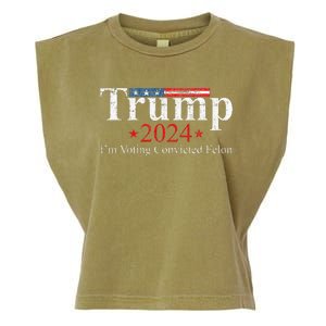 Vote Felon Trump 2024 45 And 47 Funny Vote For The Felon Garment-Dyed Women's Muscle Tee