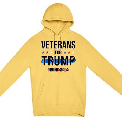 Veterans For Trump 2024 Premium Pullover Hoodie