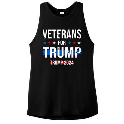 Veterans For Trump 2024 Ladies PosiCharge Tri-Blend Wicking Tank