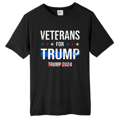 Veterans For Trump 2024 Tall Fusion ChromaSoft Performance T-Shirt