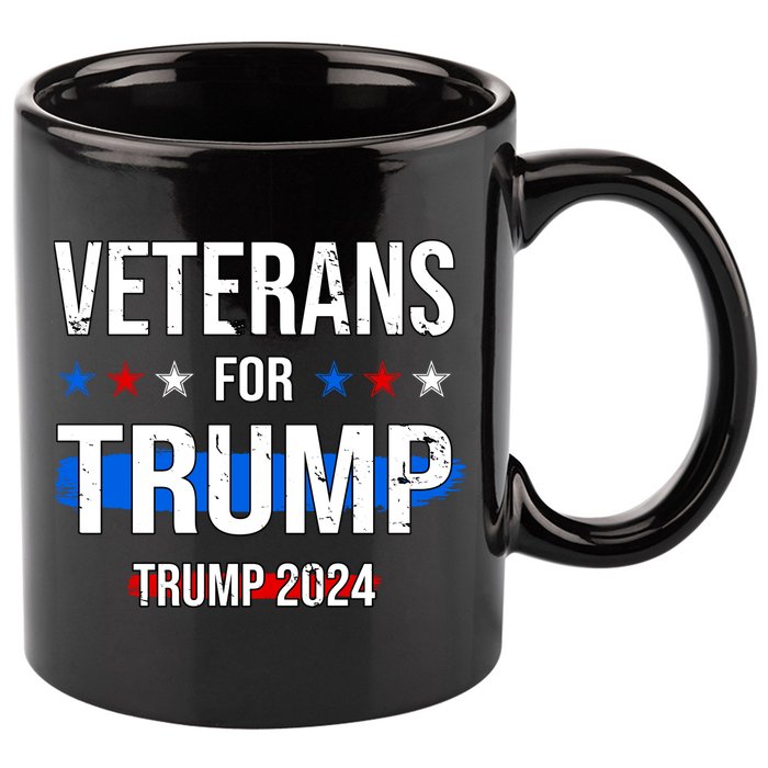 Veterans For Trump 2024 11oz C Handle Ceramic Mug