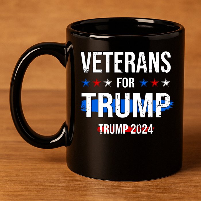 Veterans For Trump 2024 11oz C Handle Ceramic Mug