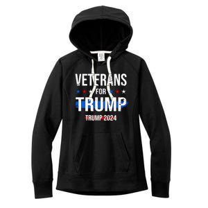 Veterans For Trump 2024 Women's Fleece Hoodie