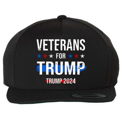 Veterans For Trump 2024 Wool Snapback Cap