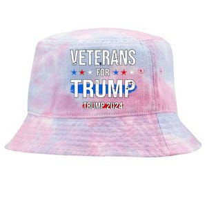 Veterans For Trump 2024 Tie-Dyed Bucket Hat