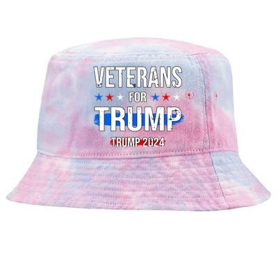 Veterans For Trump 2024 Tie-Dyed Bucket Hat