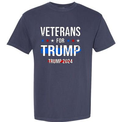 Veterans For Trump 2024 Garment-Dyed Heavyweight T-Shirt