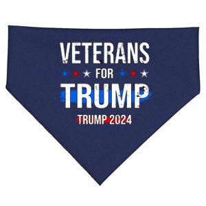 Veterans For Trump 2024 USA-Made Doggie Bandana