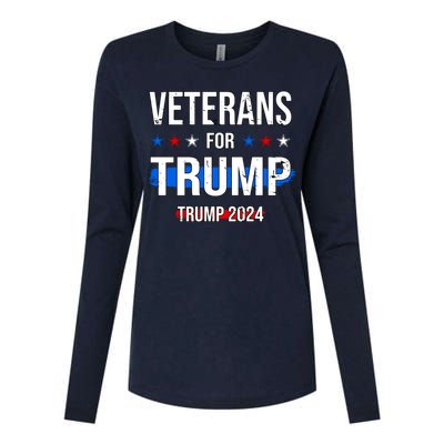 Veterans For Trump 2024 Womens Cotton Relaxed Long Sleeve T-Shirt