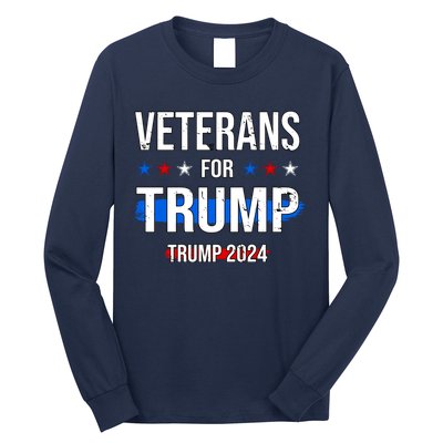 Veterans For Trump 2024 Long Sleeve Shirt