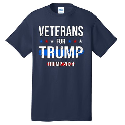 Veterans For Trump 2024 Tall T-Shirt