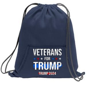 Veterans For Trump 2024 Sweatshirt Cinch Pack Bag