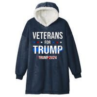 Veterans For Trump 2024 Hooded Wearable Blanket