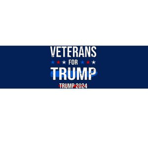 Veterans For Trump 2024 Bumper Sticker